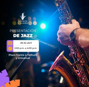 Este domingo 28 de abril, el proyecto de Portafolio Inmobiliario abrirá sus puertas para ofrecer una tarde llena de música y alegría con presentaciones de jazz en vivo, totalmente gratuitas y abiertas a todo el público de 2:00 p.m. a 4:00 p.m.