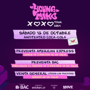 Costa Rica vivirá el "XOXO Tour" de Young Miko el sábado 12 de octubre