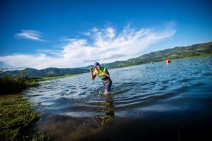 El Ticoman, es el único triatlón de larga distancia que se realiza en Costa Rica y en su edición número 14 volvió a la zona donde se originó, el Lago Arenal. 